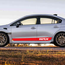 Paar rocker paneel zijkeur vinyl body car stipe racing vinyl sticker sticker fit Suba wrx
 3