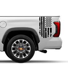 Combineer Toyota Tundra Bed Side Side Fender vernietigde Grange USA vlag Logo strepen vinylstickers sticker 2
 3