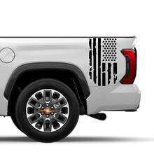 Combineer Toyota Tundra Bed Side Side Fender vernietigde Grange USA vlag Logo strepen vinylstickers sticker 2
 3