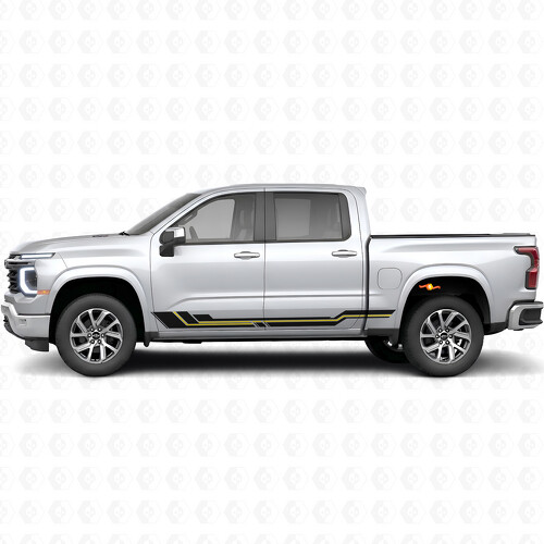 Parallel Accent Deur- & Rocker Panel Vinyl Strepen voor Chevrolet Silverado 1500 Next Generation 2027_1