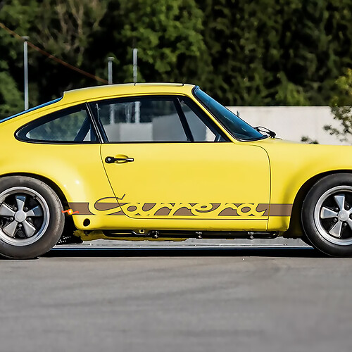 Porsche 911 Carrera Stripes Side Decal Sticker Outline kleuren
