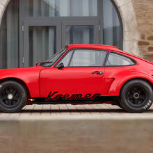 Op maat gemaakte naam zijkanten vinyl decal voor Porsche 911 Carrera_3