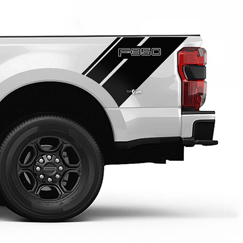 Ford F350 bed zijstrepen Decal Kit Vinyl Sticker Set Side Graphics
