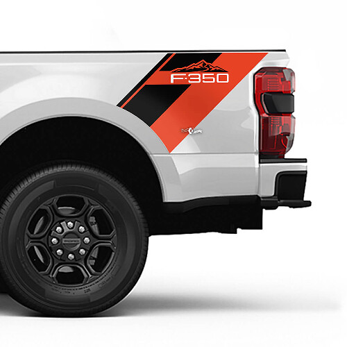 Ford F350 bed zijstrepen Decal Kit Vinyl Sticker Set Side Graphics
