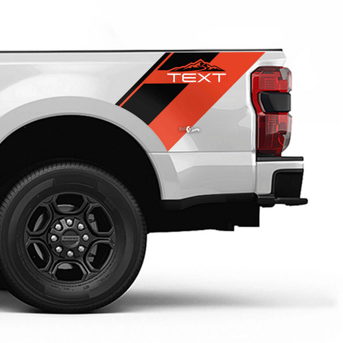 Musclecar F350 bed zijstrepen Decal Kit Vinyl Sticker Set Side Graphics
