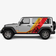 Mountains topografische kaart retro vintage zijdeuren streepkit geschikt voor Jeep Wrangler
 2