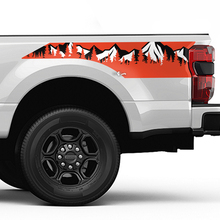Bergen en bomen bedzijde strepen stickers kit vinylsticker set side graphics voor Ford Trucks
 3