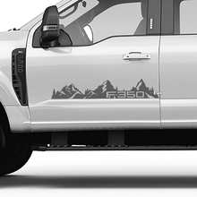 F350 Mountains bomen bed zijdeuren strepen stickers kit vinyl sticker set side graphics voor ford trucks
 2