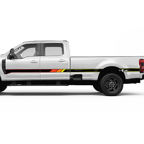Retro F350 Zijstrepen Decal Set Vinyl Sticker Graphics voor Ford Trucks
