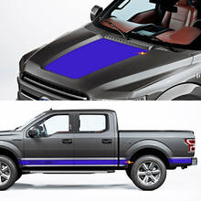 Zij -rocker paneel en kapselgraphic -pasvorm voor Ford F150 Raptor Roush -pakket
 3