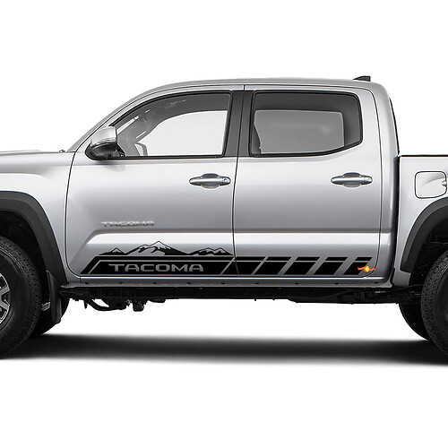 Aangepaste tekst voor TRD Pro Doors Vinyl Decal Sticker voor Toyota Tacoma Tundra + handgrepen TRD -stickers
