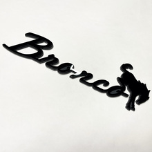 Bronco Fender Badges Tailgate Emblem 3d Badge Gray Vs Black
 4