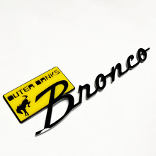 Bronco Outer Banks Fender Badges Tailgate Emblem 3d Badge Geel VS Black
 2
