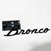 Bronco Outer Banks Fender Badges Tailgate Emblem 3d Badge Gray Vs Black
 2