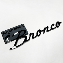 Bronco Outer Banks Fender Badges Tailgate Emblem 3d Badge Gray Vs Black
 4