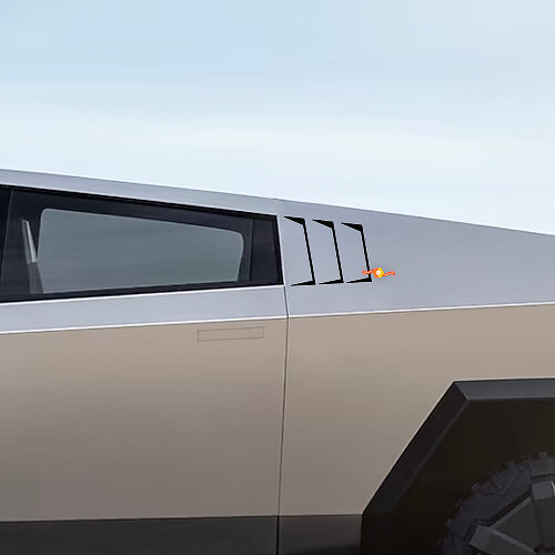 Zijroosters Vinyl Decal Kit voor Tesla Cybertruck