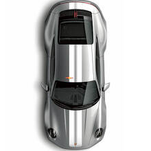 Dubbel kap dak achterklep streep vinyl decal kit voor Porsche 997 Carrera_2