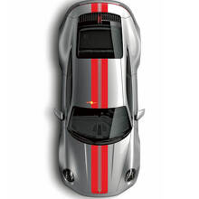 Dubbel kap dak achterklep streep vinyl decal kit voor Porsche 997 Carrera_3