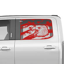 Zijde kale adelaar us vlag venster sticker vinyl sticker graphics voor ford trucks
 2