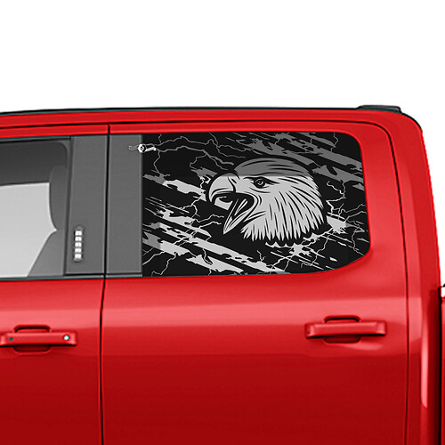 Zijde kale adelaar venster sticker vinylsticker graphics voor ford vrachtwagens
