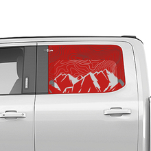 Zijgebergte Topografische kaartvenster Sticker vinylsticker Graphics voor Ford -vrachtwagens
 3