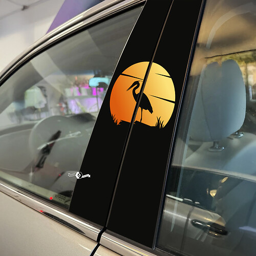 Zonsondergang pilaar deuren auto sticker vinyl sticker wrap
