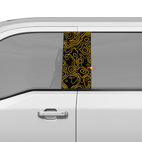 Topografische kaart pijlerdeuren auto sticker vinyl sticker wrap
