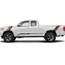Toyota Tacoma Vintage Stripes Topografische kaart Zijzijkap achtergatstickers stickers
 2