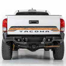 Toyota Tacoma Vintage Stripes Topografische kaart Zijzijkap achtergatstickers stickers
 3