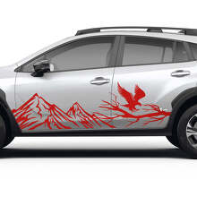 Mountains Branch Eagle Zijdeuren Vinyl Decal Graphic Sticker voor Subaru Crosstrek 2