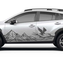 Mountains Branch Eagle Zijdeuren Vinyl Decal Graphic Sticker voor Subaru Crosstrek 3