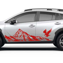 Mountains Eagle Zijdeuren Vinyl Decal Graphic Sticker voor Subaru Crosstrek 2