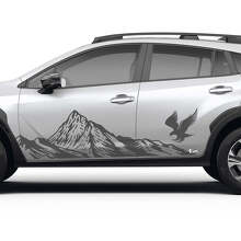 Mountains Eagle Zijdeuren Vinyl Decal Graphic Sticker voor Subaru Crosstrek 3