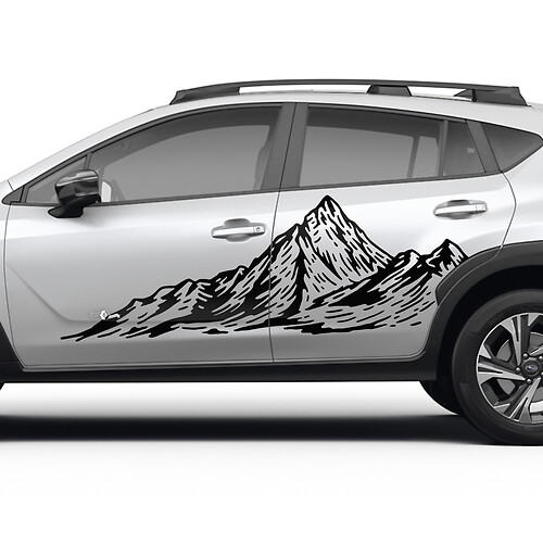 Zij deuren landschapsbergjes vinyl sticker - grafische sticker Universal Fit Suba
