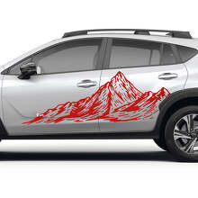 Landschap Bergen Zijdeuren Vinyl Decal Grafische Sticker voor Subaru 2