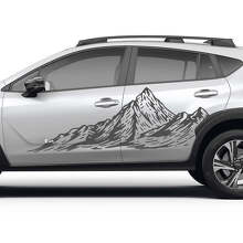 Landschap Bergen Zijdeuren Vinyl Decal Grafische Sticker voor Subaru 3