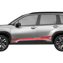 Zijdeuren geruite strepen vinyl sticker - grafische sticker Universal Fit Suba Forester
 3