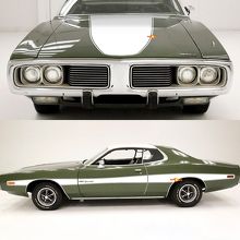 Accent Kap en Zijstrepen Vinyl Decal Set voor Dodge Charger 1973-74_2
