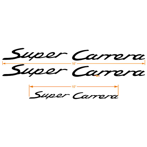 Super carrera achtersticker sticker fits porsche
