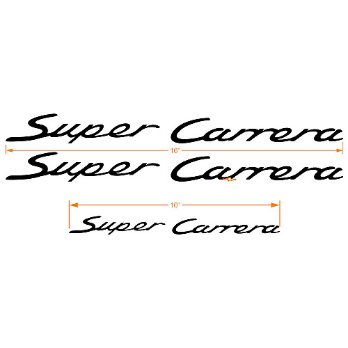 Super Carrera Achter- en Zijvinylsticker Set voor Porsche