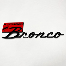 Bronco Outer Banks Fender Badges Tailgate Emblem 3d Badge Red Vs Black
 2