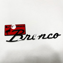 Bronco Outer Banks Fender Badges Tailgate Emblem 3d Badge Red Vs Black
 3