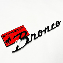 Bronco Outer Banks Fender Badges Tailgate Emblem 3d Badge Red Vs Black
 4