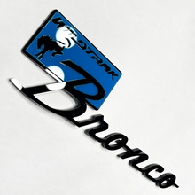 Bronco Wildtrak Fender Badges Tailgate Emblem 3d Badge Black vs Blue
 5