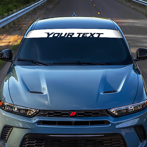 Aangepaste Lettering Voorruitstreep Vinyl Decal Voor Dodge Hornet_1