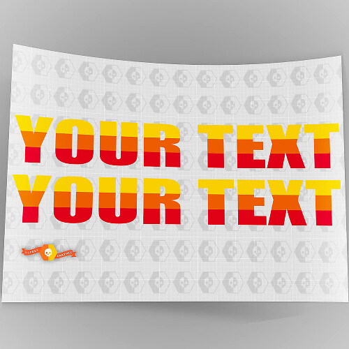 Aangepaste tekst retro stijl motorkap vinyl sticker set voor Jeep Wrangler