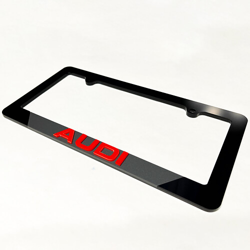 Voertuigkenteken omvat frames decor voor audi
