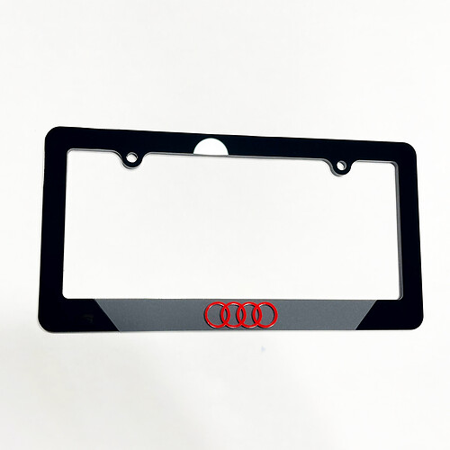 Voertuigkenteken omvat frames decor voor audi
