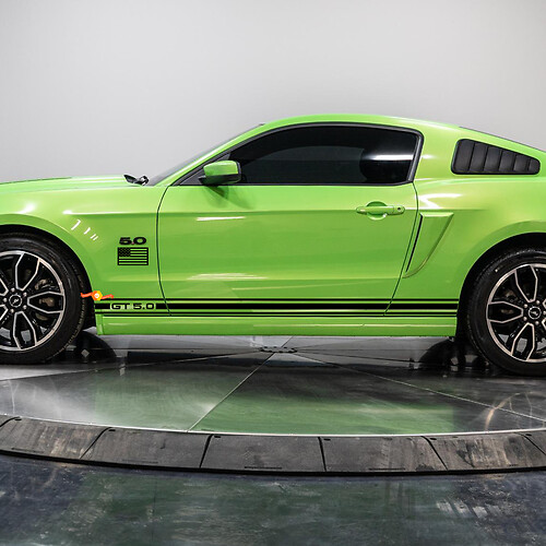 Rocker Panel 5.0 GT Stripe Kit met US Flag Vinyl Decal Sticker voor Ford Mustang
