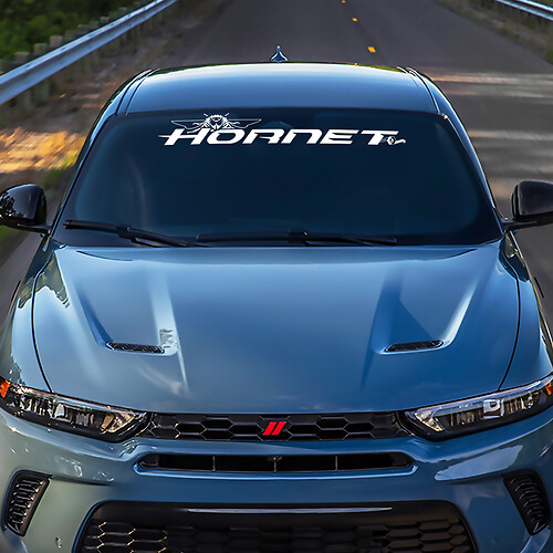 Voorruitstripe banner sticker sticker - aangepaste vinylgraphics passen bij Dodge Hornet 3
